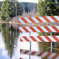 Photograph of excessive rainfall and flooding conditions.