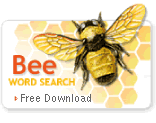 Insect games: Bee word search
